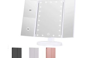 1X 2X 3X Magnifying LED light touch screen makeup mirror