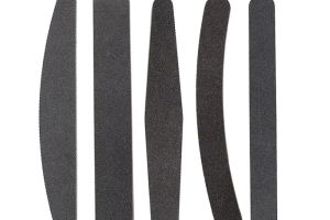 5 Shapes black double sided 100/180 grit emery board nail files