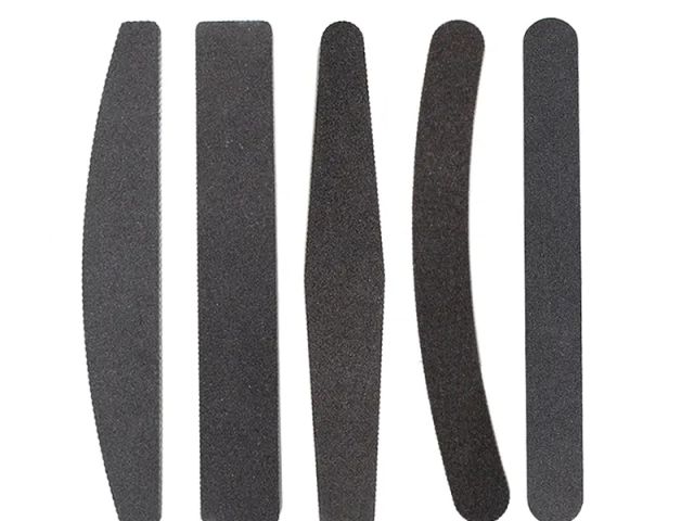 5 Shapes black double sided 100/180 grit emery board nail files