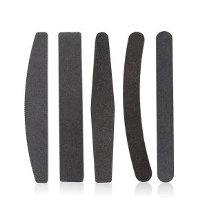 5 Shapes black double sided 100/180 grit emery board nail files