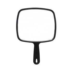 Black large suspension handheld makeup mirror