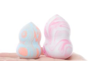 Marble latex free soft wet or dry foundation cosmetic makeup sponge