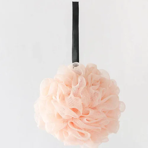 Single-Color Bath Pouf - Soft Exfoliating Shower Sponge