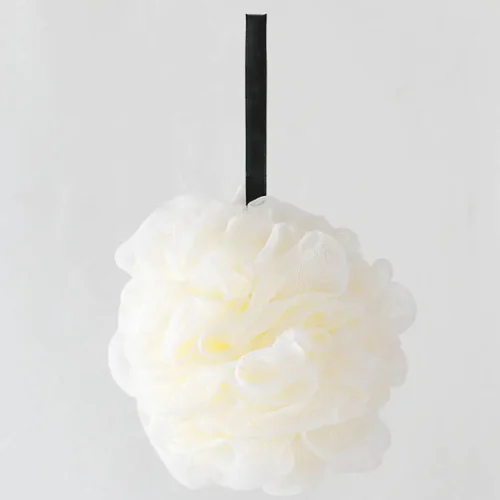 Single-Color Bath Pouf - Soft Exfoliating Shower Sponge