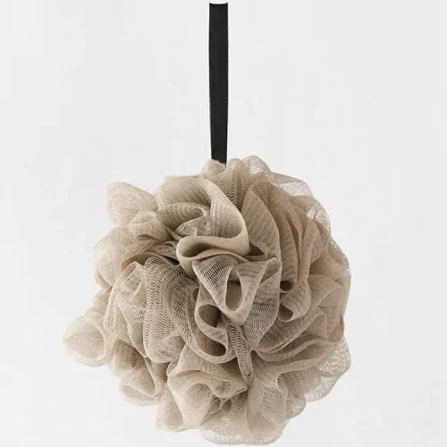 Single-Color Bath Pouf - Soft Exfoliating Shower Sponge
