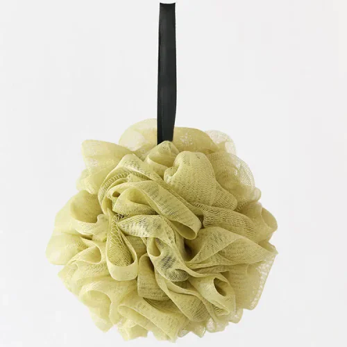 Single-Color Bath Pouf - Soft Exfoliating Shower Sponge