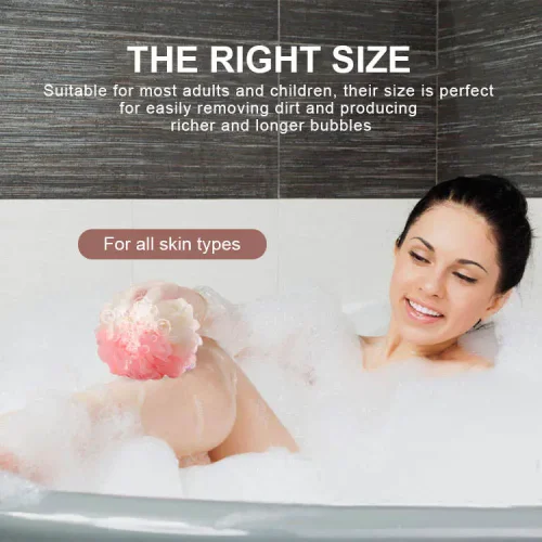 Extra Large Dual Bath Puff - Exfoliating & Foaming Bath Sponge