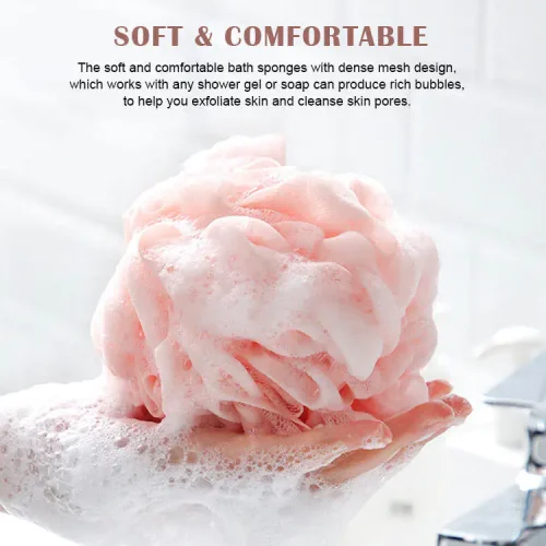 Extra Large Dual Bath Puff - Exfoliating & Foaming Bath Sponge